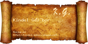 Kindel Gábor névjegykártya