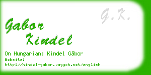gabor kindel business card