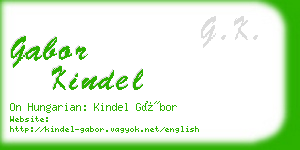 gabor kindel business card